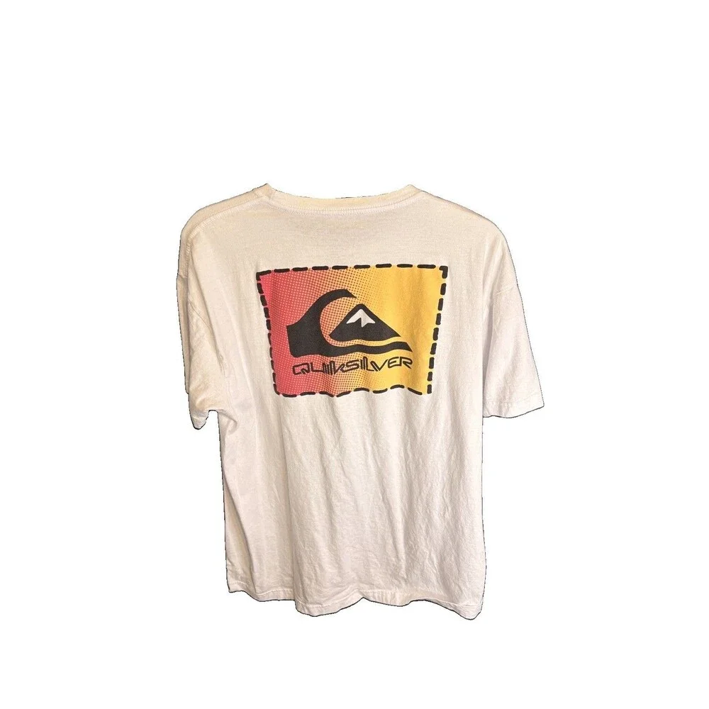 Quiksilver Men's XL White Regular Fit T-Shirt 100% Cotton